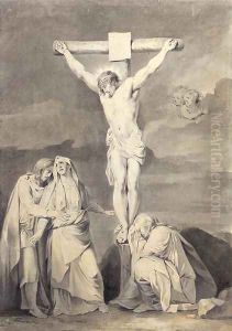The Crucifixion with the Virgin, Saint John and Mary Magdalene by Sara Troost