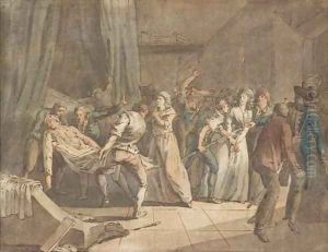 The arrest of Charlotte Corday, with Jean-Paul Marat's body carried away The arrest of Charlotte Corday, with Jean-Paul Marat's body carried away