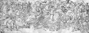 A lion hunt by Antonio Tempesta