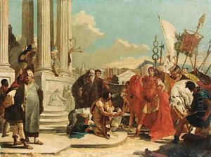 Julius Caesar contemplating the severed head of Pompey by Giovanni Battista Tiepolo