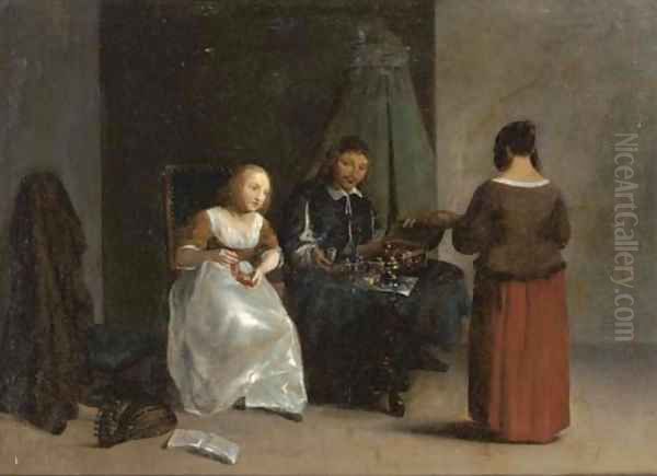 A jewellery seller in an interior - view 1