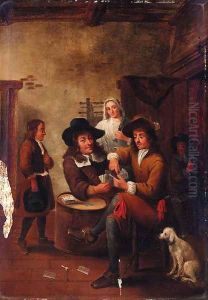 Guardsmen playing cards in an inn