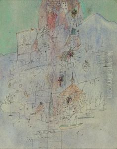 Ville Au Bord D'un Lac
