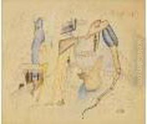 Aquarelleet Encre Sur Papier, Signee En Bas A Droite Aquarelleet Encre Sur Papier, Signee En Bas A Droite