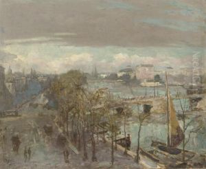Amstel Na Een Regendag: View Of The River Amstel by Hendrik Jan Wolter