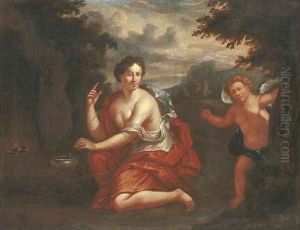 Venus and Cupid in a wooded landscape