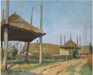 Haystacks In A Farmyard