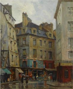A Parisian Street Scene A Parisian Street Scene
