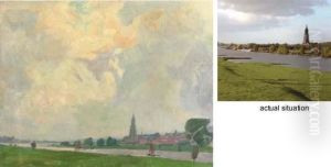 A View Of Rhenen by Hendrik Jan Wolter