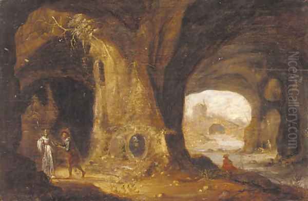 Paying hommage at the grotto - view 1