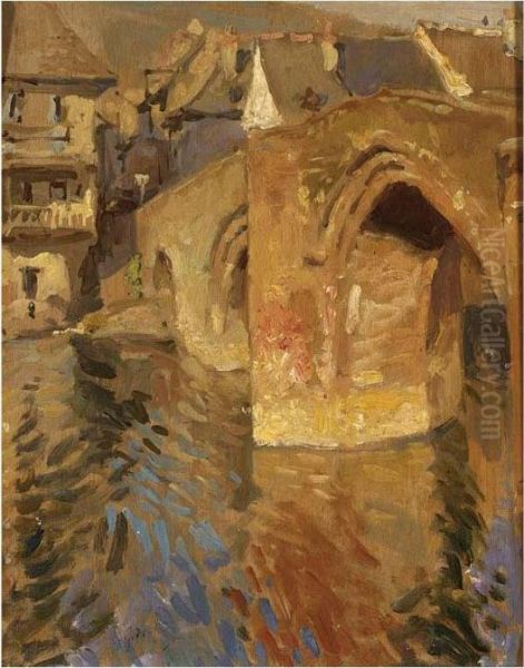 A View Of A Bridge In A French Town - view 1