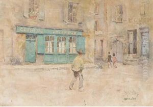 A Village Square In Summer