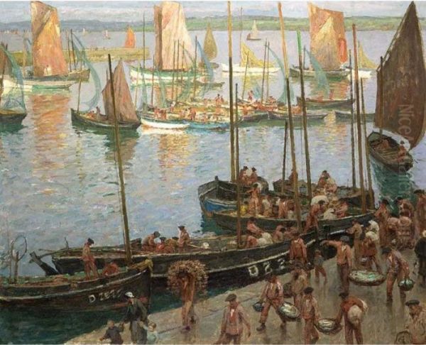 The Return Of The Tuna Fishers At Douarnenez - view 1