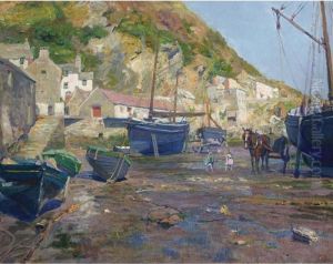 Harbour Of Polperro by Hendrik Jan Wolter