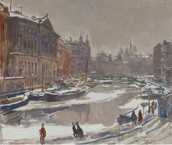 Rokin En Oude Turfmarkt, Winter - view 1