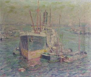 Steam-freighter In Harbour thumbnail