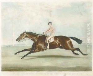 Conolly on Coronation, winner of the Derby Stakes on Epsom 1841 by Francis Calcraft Turner