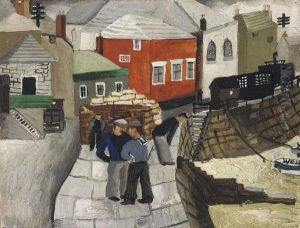 The Red Cottage, Mousehole, Cornwall by Christopher Wood