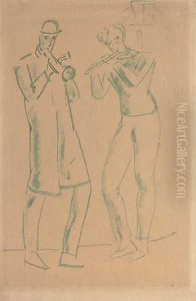 Street Musicians, Paris - view 1