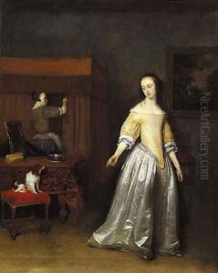 An elegant lady by Gerard Terborch