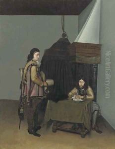 Two officers in a guardroom by Gerard Terborch