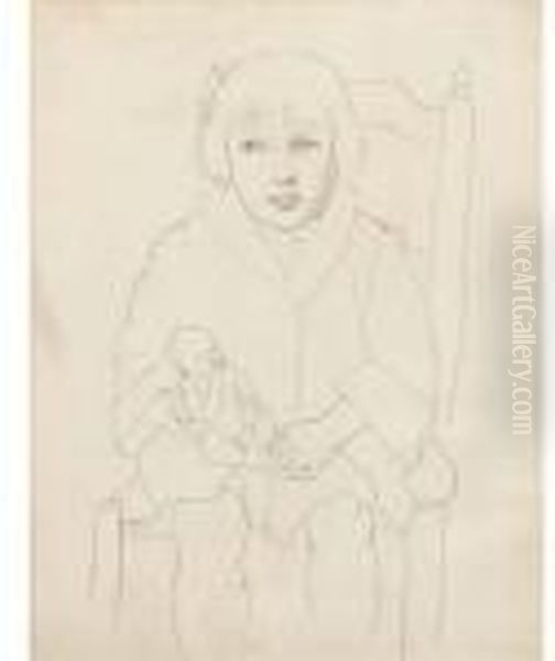 Seated Girl With A Doll - view 1