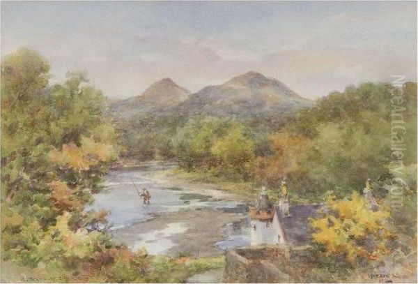 Salmon Fishing On The River Tweed - view 1