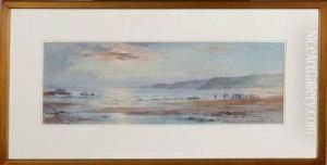 "the Colt" - Net Fishermen On A Beach by Frank Watson Wood