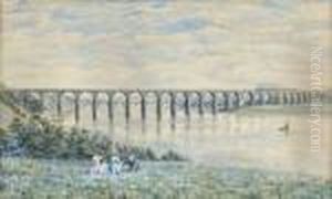 The Rail Bridge, Berwick On Tweed by Frank Watson Wood