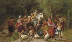 The Knight's Entourage by Johann The Younger Till