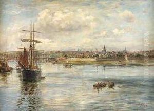 Berwick On Tweed From The River by Frank Watson Wood