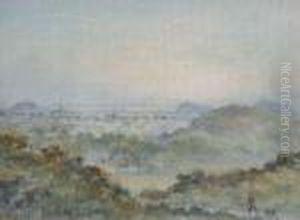 Edinburgh From The Braids, Sunset by Frank Watson Wood