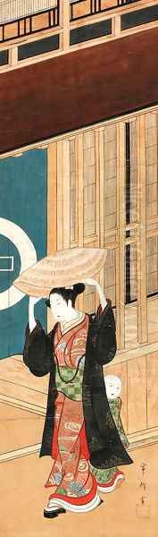 Male prostitute in front of a kagema teahouse - view 1