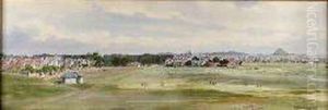 A Panoramic View Of The Links At Gullane