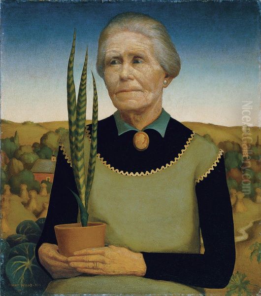 Woman With Plant - view 1