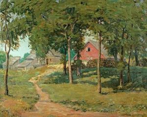 Terraced Mountain And Midsummer: A Double Sided Work by Grant Wood