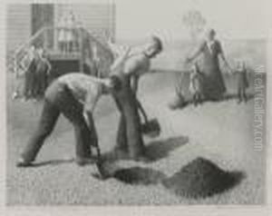 Tree-planting Group (czestochowski W-3) by Grant Wood