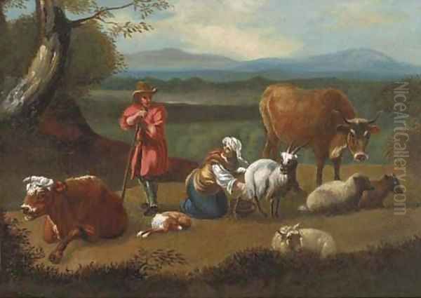 Milking the goat - view 1