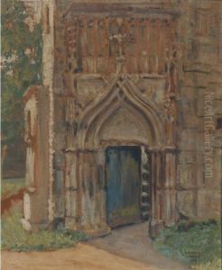 Door To Old Chateau, Perigneux by Grant Wood