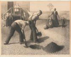 Tree Planting Group (czestochowski W-3) by Grant Wood