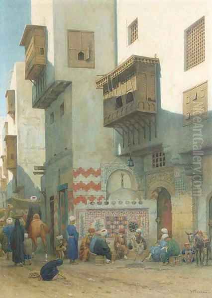 Binnenplein te Kairo on an Oriental square - view 1