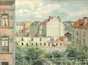 The rooftops of Brussels by Willem De Famars Testas