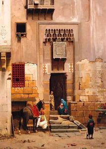 An Arab Street Scene by Willem De Famars Testas