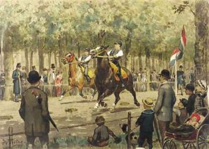 Nederlandsche harddraverij in de Maliebaan te Utrecht by Willem De Famars Testas