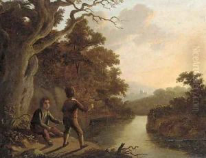 The young anglers by John Wallace Tucker
