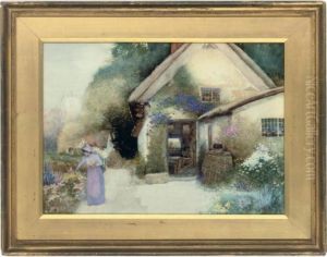 Gathering A Posy For The Kitchen Table by David Woodlock