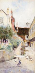 A Narrow Lane,stratford-on-avon by David Woodlock