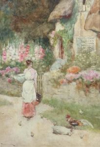 Feeding The Chickens by David Woodlock
