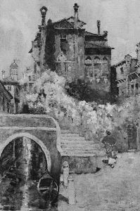 A Wisteria Garden In Venice, The Doria Palace by David Woodlock