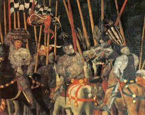 Micheletto Da Cotignola Engages In Battle (detail) by Paolo Uccello